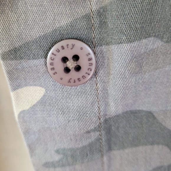 SANCTUARY Green & Tan Camo Utility Jacket Coat Size M - Picture 5 of 5